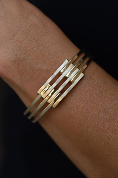 Yenigün Kuyumculuk 8 Ayar Altın Dörtlü Kaburga Kelepçe