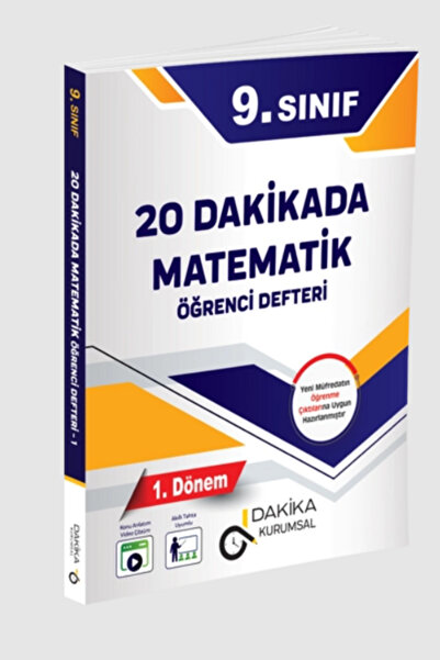 Dakika Yayınları 20 DAKİKADA 9. SINIF MATEMATİK ÖĞRENCİ DEFTERİ 1.DÖNEM