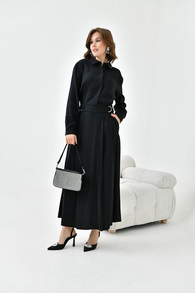 FTZ WOMEN Set de damă modal negru - cu fustă 30714
