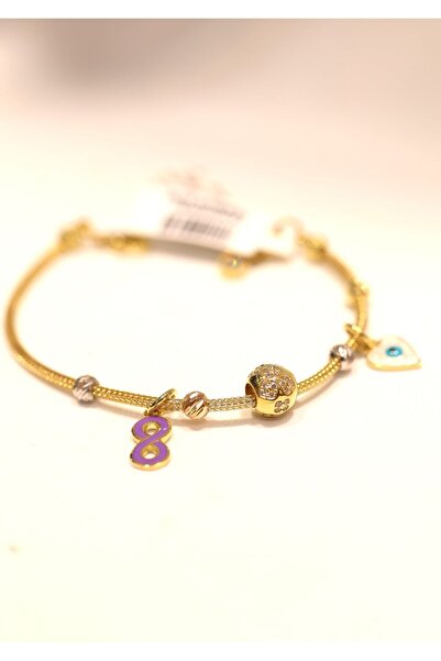 Yenigün Kuyumculuk 14 Ayar Altın Sonsuzluk Detaylı Bileklik