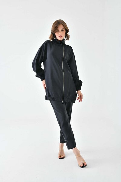 FTZ WOMEN Set pantaloni negri modal pentru femei - 30716