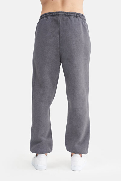 Mesfeno Erkek Beli ve Paçası Lastikli, Efektli Yıkamalı Jogger Pantolon