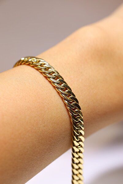 Yenigün Kuyumculuk 14 Ayar Altın 7 Mm Gurmet Bileklik