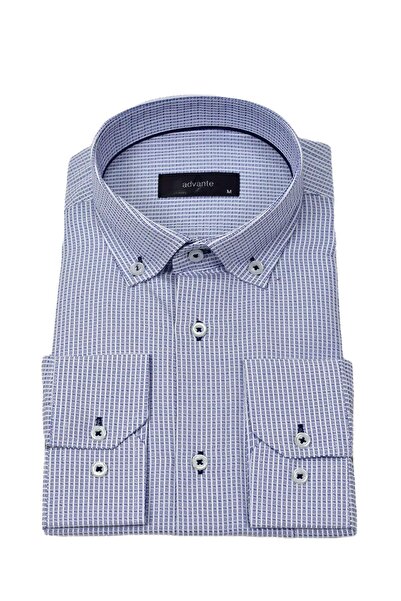 ADVANTE Чоловіча класична сорочка з квадратним коміром і однією кишенею BGL-ST03904