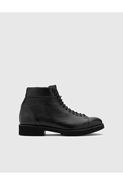 İLVİ Kai Genuine Deer Leather Men's Black Boots