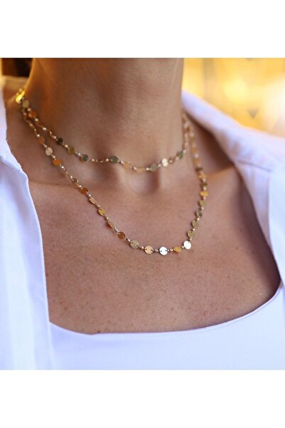 Yenigün Kuyumculuk 14 Ayar Altın 80 cm Pul Zincir Kolye