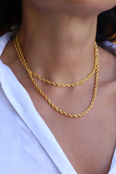 Yenigün Kuyumculuk 14 Ayar Altın Halat Zincir 5 mm