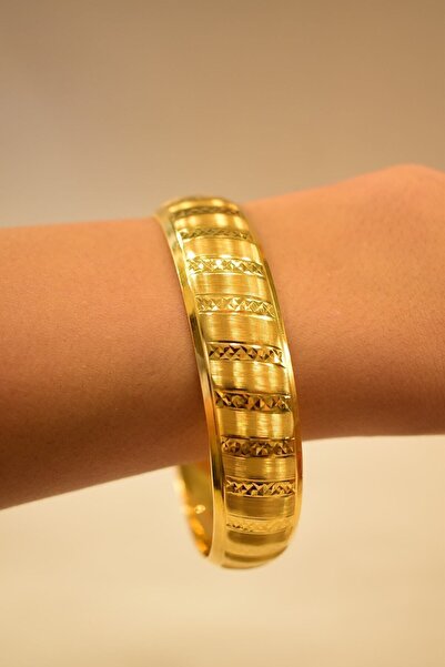 Yenigün Kuyumculuk 14 Ayar Altın 15 Mm Boşnak Model Bilezik