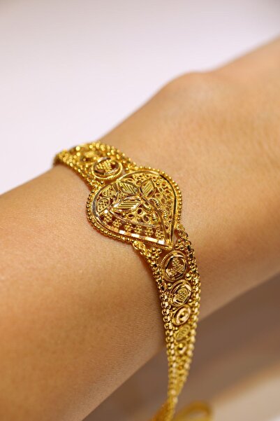 Yenigün Kuyumculuk 14 Ayar Altın Hint Işi Cimarlı Bileklik