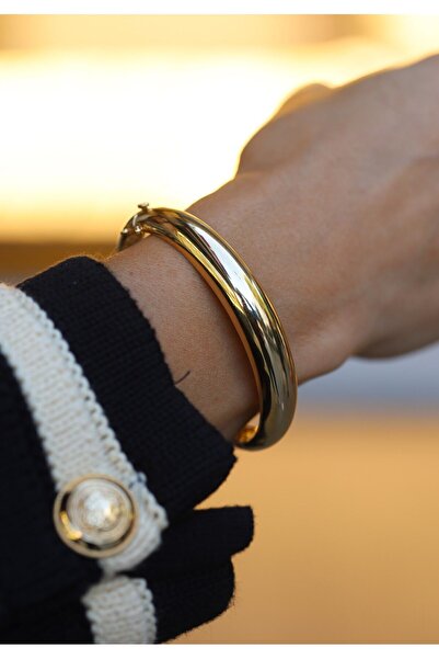 Yenigün Kuyumculuk 14 Ayar Altın Bombeli Kelepçe