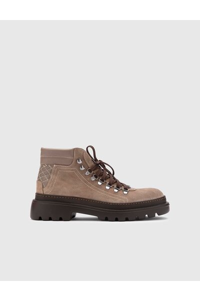 İLVİ Bellamy Genuine Suede Leather Men's Mink Boots