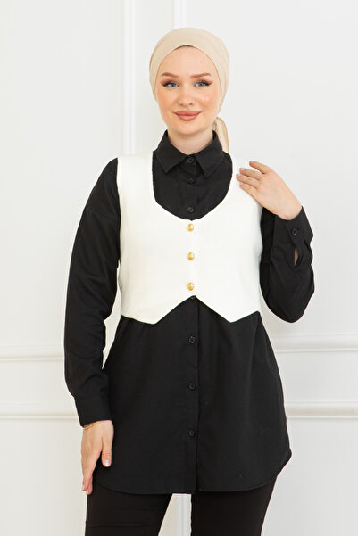 MAY MARA Жіночий жилет з V-подібним коміром, застібкою спереду та зручним кроєм