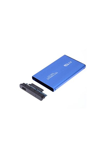 MAXGO 2126 2.5 Inç Usb 3.0 Sata Harddisk Hdd Kutusu 5 Gbps + Kılıf - Mavi Aluminyum