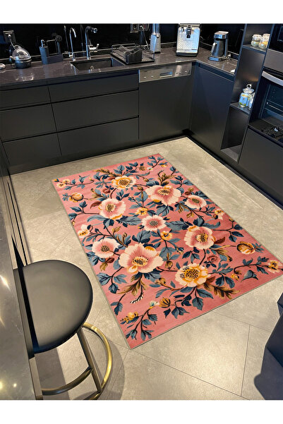 Rugs Modern Halı Συλλογή Paris Powder Pink με θέμα το Floral Rose Pattern Μον...