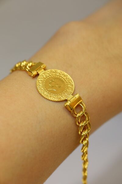 Yenigün Kuyumculuk 22 Ayar Çeyrek Altınlı 14 Ayar Altın Samanyolu Bileklik