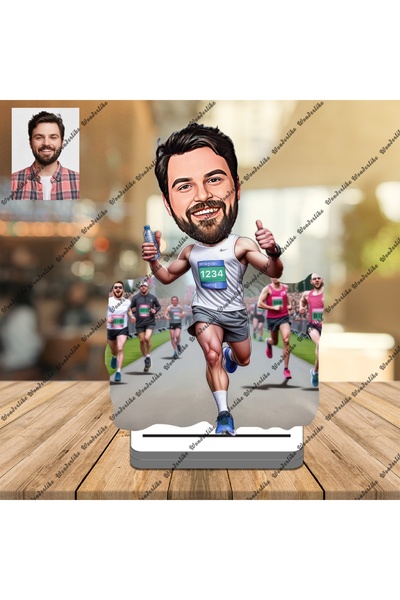 wonderlike Şampiyon Sporcu 3D Ahşap Biblo,Sevgiliye Hediye,Doğum Günü Hedi