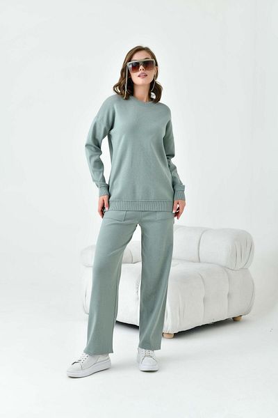 FTZ WOMEN Women's Plain Basic Double Suit Mint 20800
