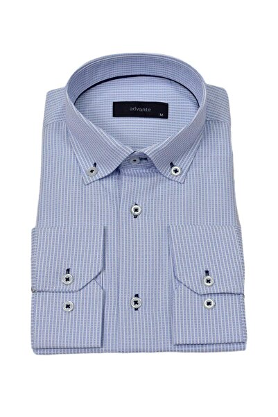 ADVANTE Чоловіча класична сорочка з квадратним коміром і однією кишенею BGL-ST03904