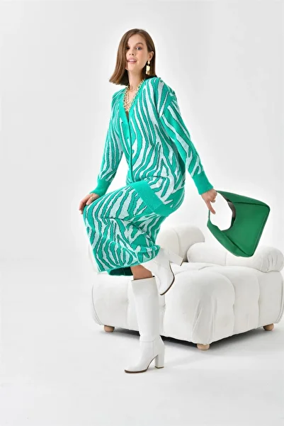 FTZ WOMEN Women's Zebra Patterned Double Suit Benetton 20569