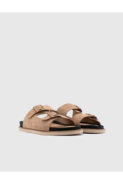 İLVİ Eugenio Men's Mink Slippers - Genuine Suede Leather
