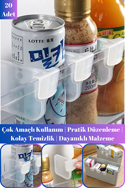Hane Dostu 20 Adet Çok Amaçlı Buz Dolabı Düzenleyici | Buz Dolabı Raf Ayırıcı