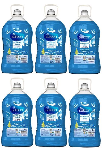 Saloon 3 Lt X 6 Liquid Soaps - Ocean Freshness