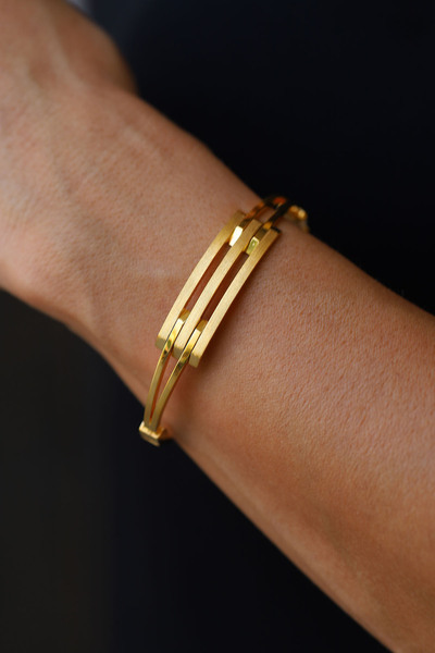 Yenigün Kuyumculuk 14 Ayar Altın Cimarlı Üçlü Kaburga Kelepçe