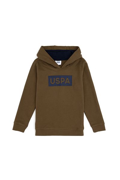 U.S. Polo Assn. Hanorac cu glugă kaki pentru băiat 50289125 -vr027
