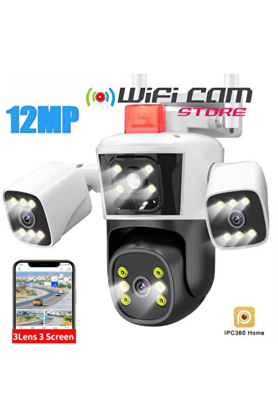 WİFİCAM 3 Kameralı Yeni Nesil Wifi Ptz Kamera IPC360 Home Türkçe Program