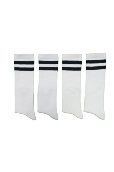 shefox 4 чифта безшевни ученически чорапи за момичета с дължина до коляното, памучни