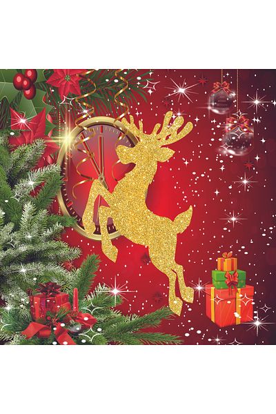 hediyechy Vita Desing Christmas - طقم غطاء لحاف مطبوع عليه كلوز فردي
