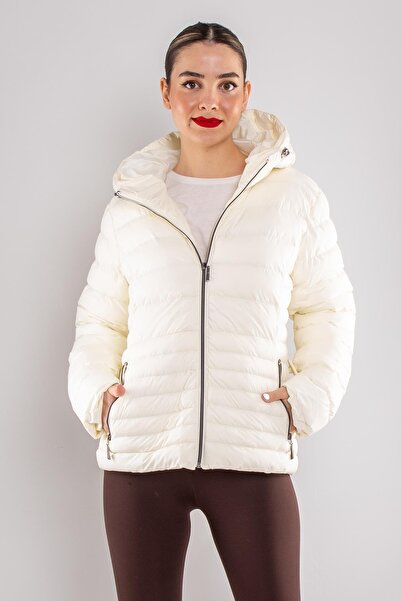 PIQUE EYLÜL24 Kapüşonlu Cep Fermuarlı Kısa Şişme MOnt