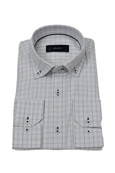 ADVANTE Чоловіча класична сорочка з квадратним коміром і однією кишенею BGL-ST03905