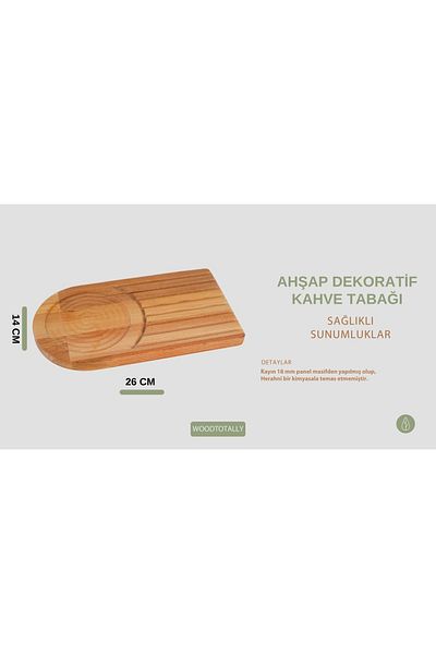 wood totally Decorative Wooden Coffee Presentation Plate