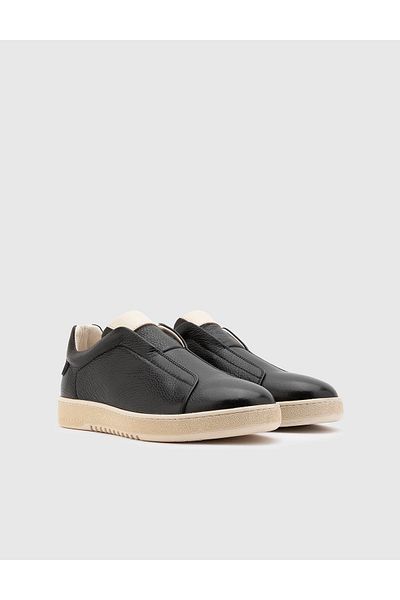 İLVİ Adriano Genuine Floater Leather Men's Black Loafer Shoes