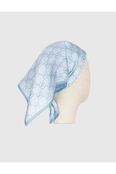 İLVİ Bandana de dama Pori, albastru, sarg de matase