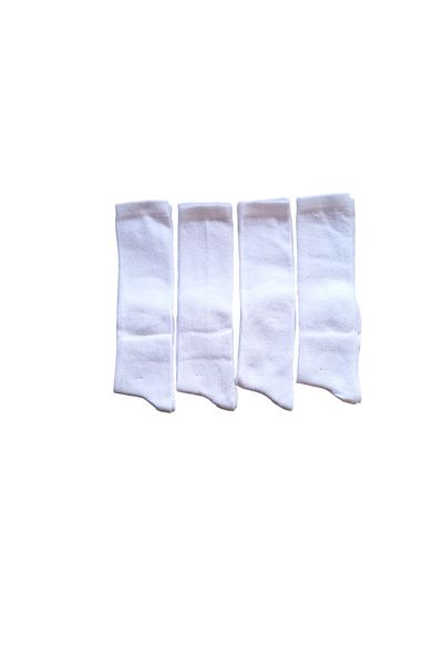 shefox 4 Pairs Girl's Cotton Knee-Length School Socks - Seamless