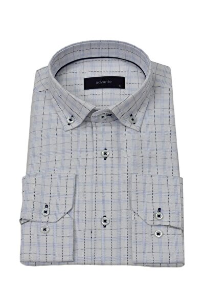 ADVANTE Чоловіча класична сорочка з квадратним коміром і однією кишенею BGL-ST03905