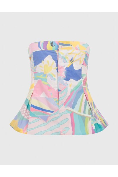 İLVİ Colorful Gimli Crop Women's Blouse