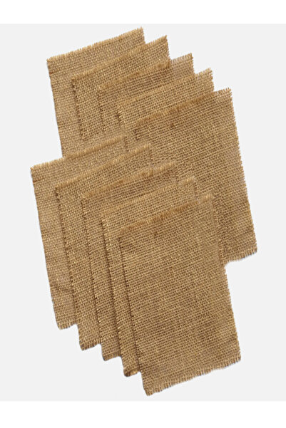 KÜTÜKhouse Kavanoz Kapağı Jüt Kumaş Örtüsü 15x15 cm 100 Adet