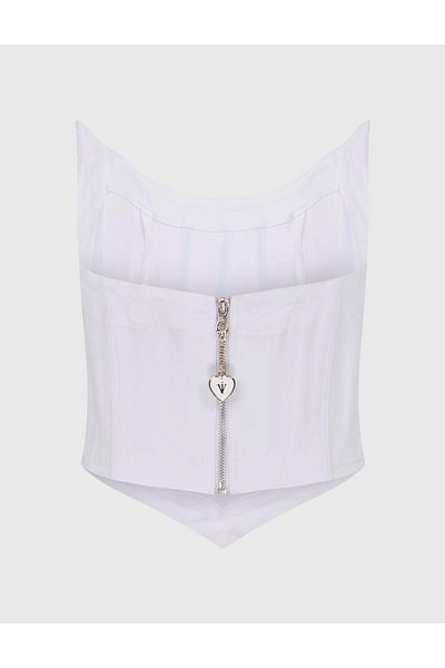 İLVİ Corset Tiber White Denim - Femei