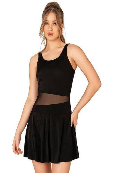 Endeep Women's Tulle Detailed Dress Skirted Swimsuit