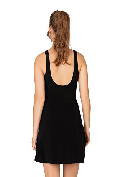 Endeep Women's Double Breasted Detailed Patterned Dress Skirted Swimsuit