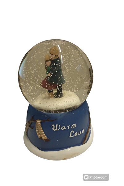 ev dekor öneri Müzİkli Yılbaşı Kar Küresi-mavi