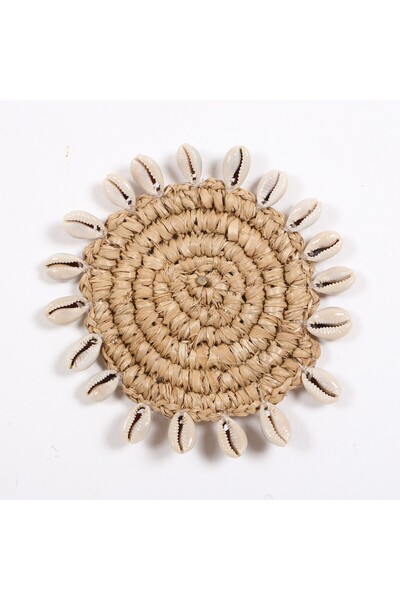 Mylamp Shell Rafya Bardak Altlığı 13cm Dekor