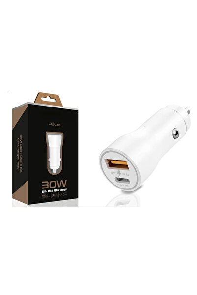 Epilons 30W Usb Ve Usb-C Pd Araba Şarj Cihazı Hızlı Şarj, İphone Ve Android Uyumlu, Çift Çıkışlı