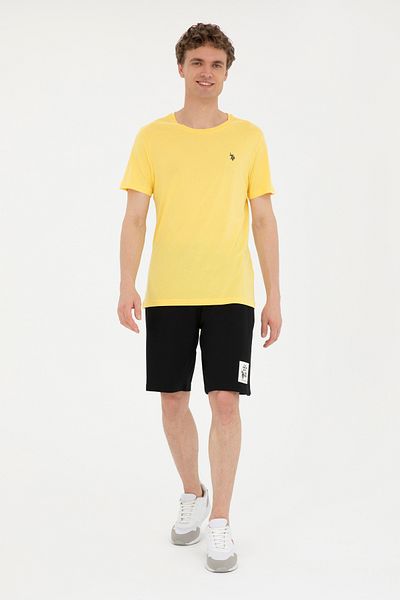 U.S. Polo Assn. Ανδρικό μαύρο πλεκτό σορτς 50289285 -VR046