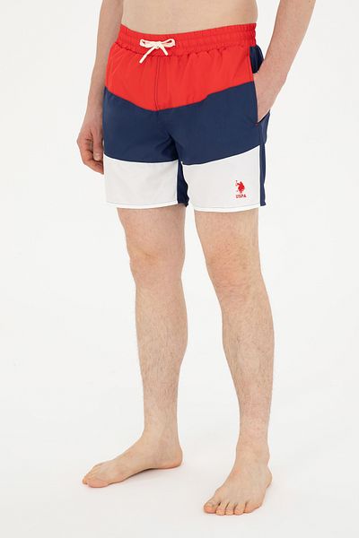 U.S. Polo Assn. شورت سباحة باللون الأزرق الداكن للرجال 50289389 -VR033