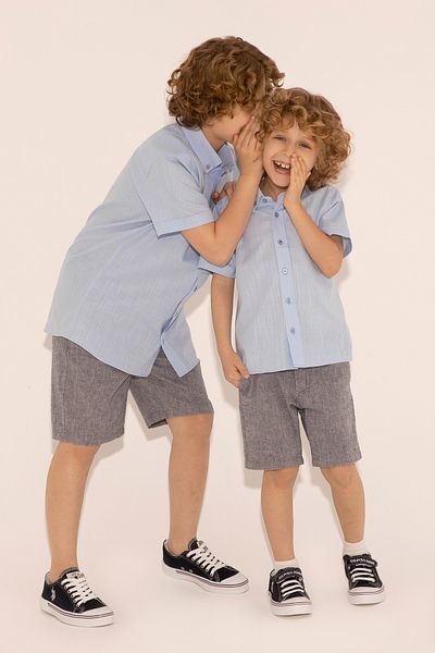 U.S. Polo Assn. شورت منسوج باللون الأزرق الداكن للأولاد 50289495 -VR033