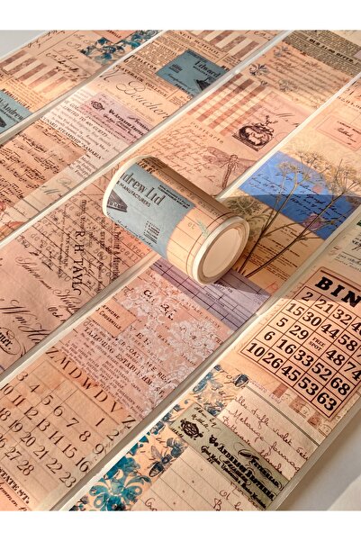 Hume Craft Bandă Washi cu tematică de colaj vintage, potrivită pentru Washi T...